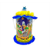 Piñata Sonic Cilindro Para Cumpleaños