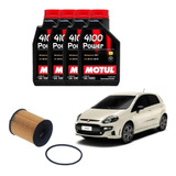 Kit Troca Óleo Punto T-jet Motul 4100 15w50 Filtro Pel118