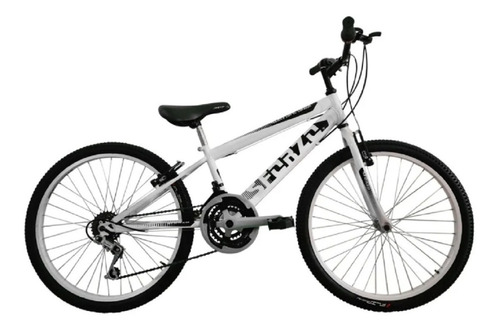 Bicicleta Niño Rin 24 En Aluminio 18 Cambios Blanca