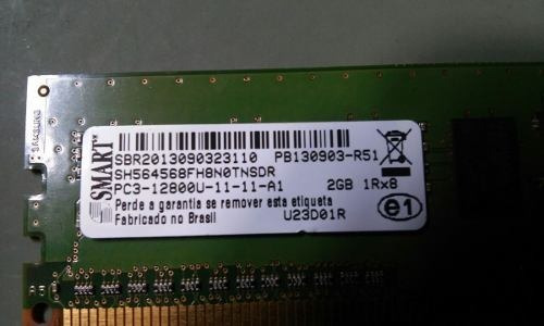 Memória Ram  2gb 1 Smart Sh564568fh8n0tnsdr