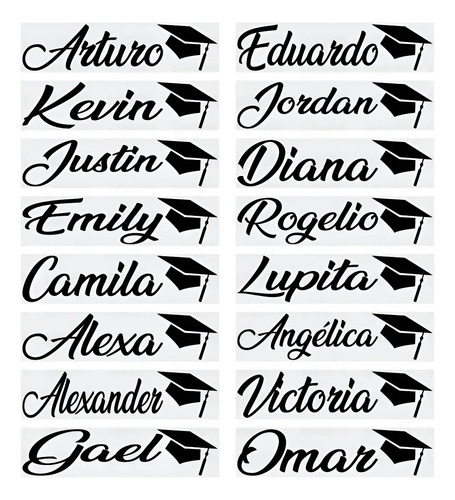 Stickers Calcas De Vinil Graduación / Prom / 12x3cm - 35pzs
