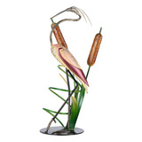 Escultura De Hierro Tooarts Decor Pastoral Natural Crane Wil