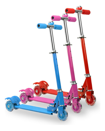 Patín Scooter Ajustable Plegable 3 Llantas Infantil