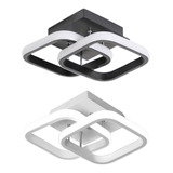 Lustre De Teto Led Para Banheiro Preto 24x20x12,5cm