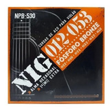 Encordoamento Nig P/ Violão Aço .012 Fósforo Bronze Npb-530 