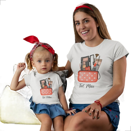 Kit 2 Camisetas Tal Mãe E Filha Blusa Linda Tshirt Babylook