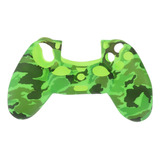 Funda Protectora De Goma De Silicona Verde Camuflaje Para P