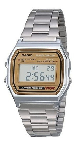Reloj Casio A-158wea-9 Vintage Crono Alarma Calendario Wr