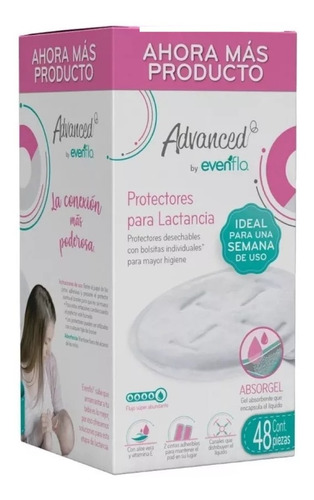 Protectores Para Lactancia Evenflo Absorgel 48 Pzas