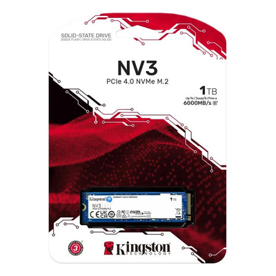 Ssd M.2 2280 Kingston Nv3 1tb Nvme 2280 Gen4x4 Snv3s/1000g Azul-escuro