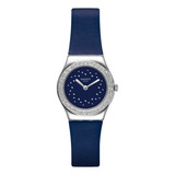 Reloj Swatch Elegantina Yss333 C Color De La Malla Azul Color Del Bisel Gris Color Del Fondo Gris