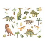 Adhesivo De Pared Con Diseño De Dinosaurios Y Murales