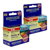 Pack 2 Cartucho Tinta Negro Y Color 664xl Tinta Pro