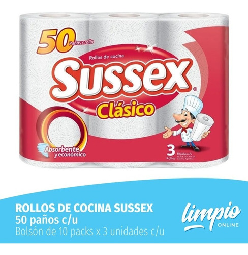 Rollo Cocina Sussex  50 P. X 30 Un. (5677)
