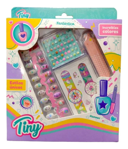 Set Infantil 2en1 Uñas-bijou Tiny Fantasy Uñas Stickers Lima