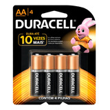 Pilha Alcalina Duracell Aa C/4