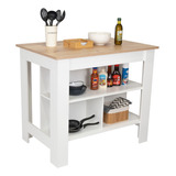 Mueble Auxiliar De Cocina Salgar Rta Color Blanco Duna