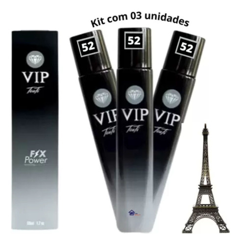 03 Perfumes Fragância One Million Vip 52 Alta Fix. Marcante 