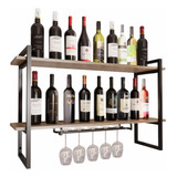 Barzinho De Parede Suspenso Industrial Adega Vinho Mdf 120cm