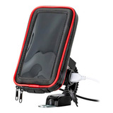 Suporte Para Celular Até 6.3  Retrovisor Moto Carregador Usb