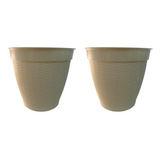 2 Vasos Rattan Redondo 30 Litros Cores Para Plantas