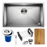 Cuba Quadrada Inox Cozinha Gourmet 70x40 Lixeira Tábua Acess