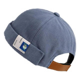 Gorro De Color Sólido Retro Docker Cap Con Puño Enrollado Si