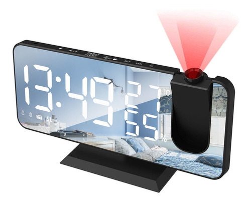 Reloj Despertador De Proyección Alarma De Pantalla Led Grand