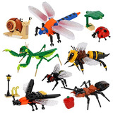 Oqmi Animal Building Blocks Set, 8 Different Insect Toy Imag