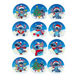 Esferas Navideñas Stitch 12 Piezas