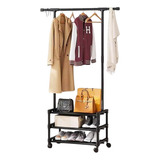 Perchero Zapatera Closet Rack Organizador  Ropa Con Ruedas