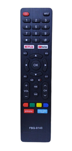 Controle Compatível Tv Multilaser Smartv Netflix Youtube 