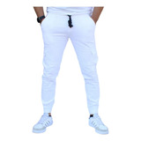 Pantalon Cargo Gabardina Strech Para Hombre Pantalon Blanco 
