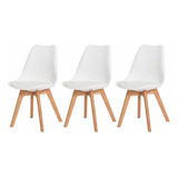 Kit 3 Cadeiras Para Cozinha Sala Leda Saarinen Design Branca Cor Do Assento Branco Desenho Do Tecido Liso Cor Da Estrutura Da Cadeira Cadeira Para Mesa De Jantar Cozinha Saarinen Leda Branca