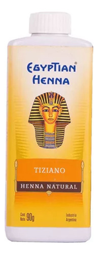 Tintura Natural En Polvo Egyptian Henna 0025 Tiiziano 90 Gr