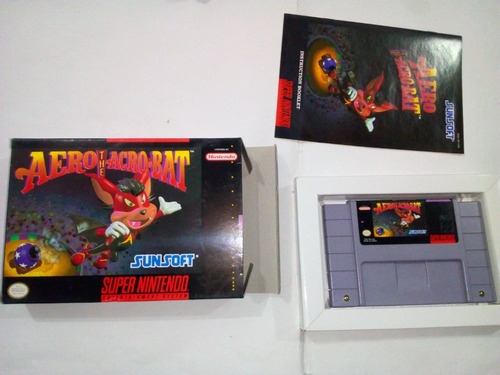 Aero The Acrobat De Snes Super Nintendo Caja Instructivo 