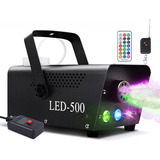 Máquina De Humo Rgb 3 Luz Led 500w Con Control Remoto