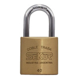 Candado Sekur Bronce Doble Traba A Bolilla - Standard 40mm