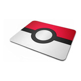 Mousepad Pokemon Pokebola Geek Cor Branco