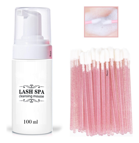 Shampoo Para Extension De Pestañas + 50 Lip Brush Glitter