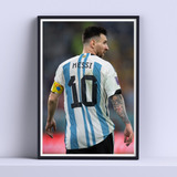 Cuadro Messi 10 Argentina Espalda 30x40cm Listo P Colgar