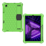 Funda Honeycomb Eva + Pc Verde+negra Para Lenovo X306/x606/