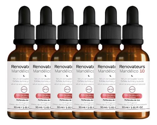 Combo X6 Cepage Renovateurs Mandélico 10 Serum Facial 30ml