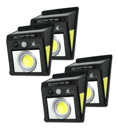 Luz Solar Exterior Panel Lupa Cob Sensor De Movimiento X4