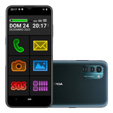 Smartphone Celular Nokia Idoso 4g 128gb Botão Sos Tela Grand