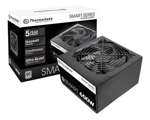 Fonte Gamer 600w Thermaltake Smart Atx 2.3 Pfc 80 Plus White