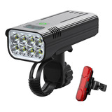 Luz De Bicicleta 8led 10000mah 4800 Lumens Luzes De Biciclet