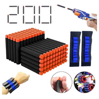 Bala Dardos Nerf N-strike Elite Cabeza Redonda 20 2pulseras