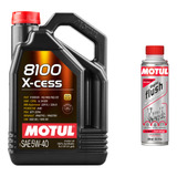 Aceite Motor Auto Motul 8100 5w40 Xcess + Lavado Motor