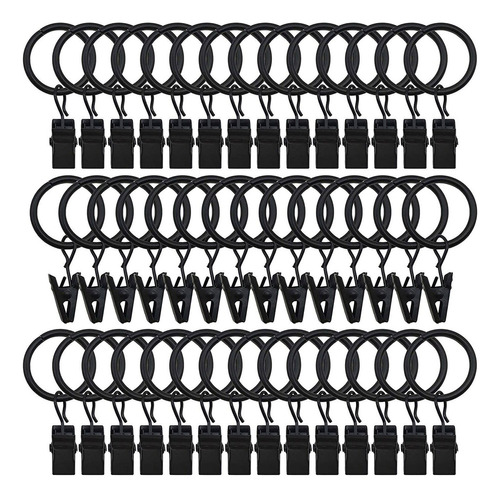 42pcs Anillos Cortina Con Clips Para Varilla 5/8 Pulgadas